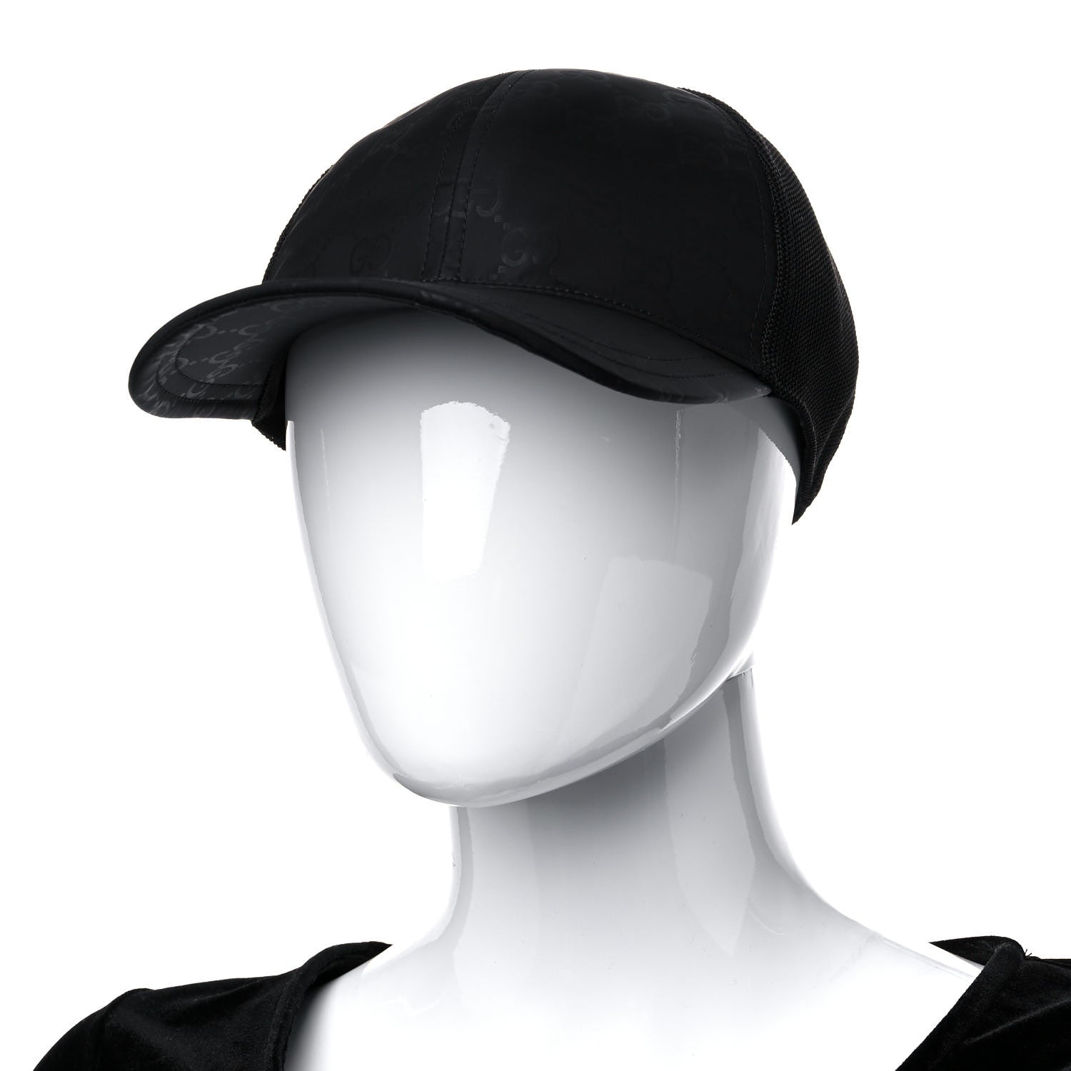 Gucci Nylon Monogram Baseball Hat M Black 2 of 9