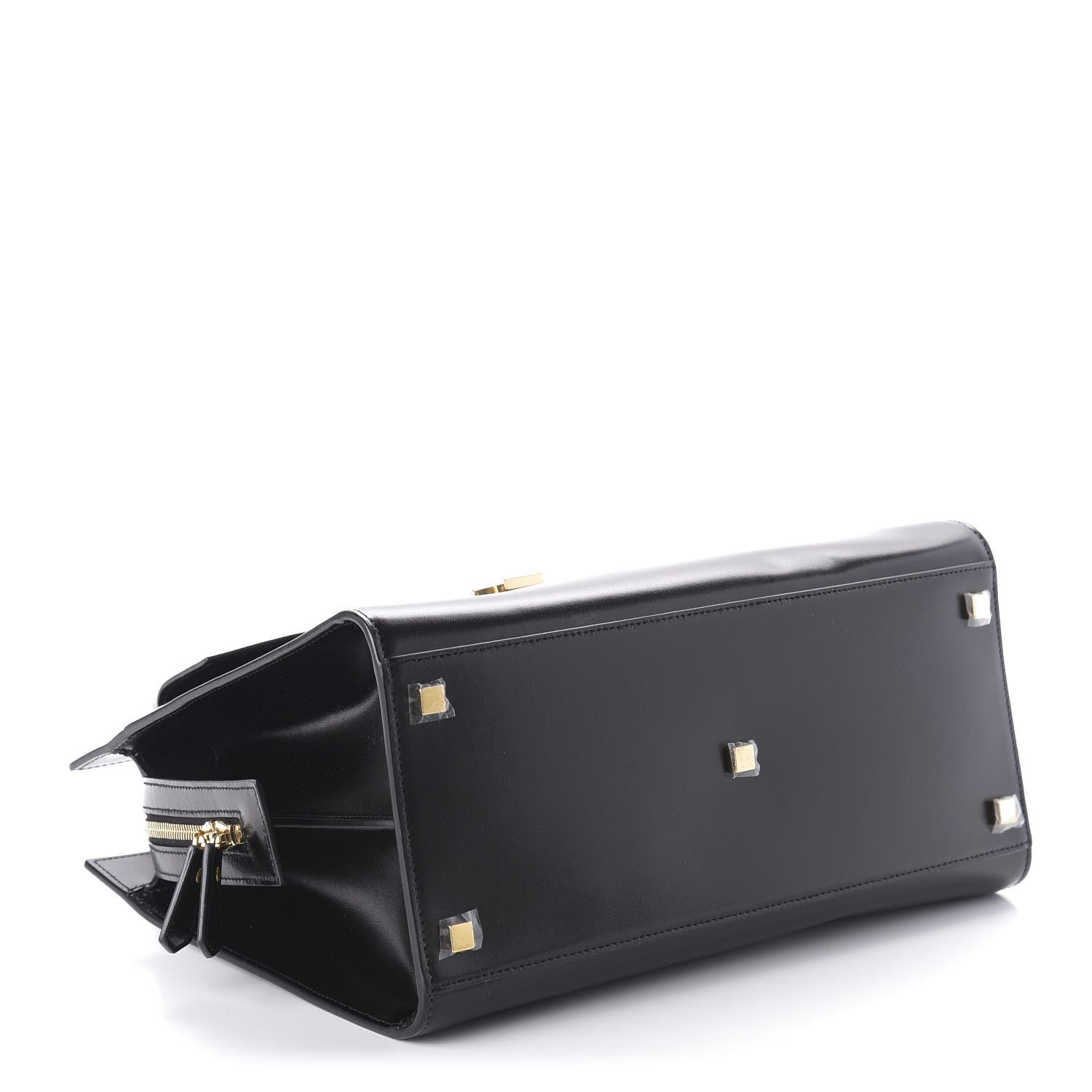 Saint Laurent Shiny Calfskin Medium Uptown Tote Black 4 of 10