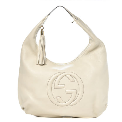 Gucci Cellarius Calfskin Soho Hobo Mystic White 1 of 9