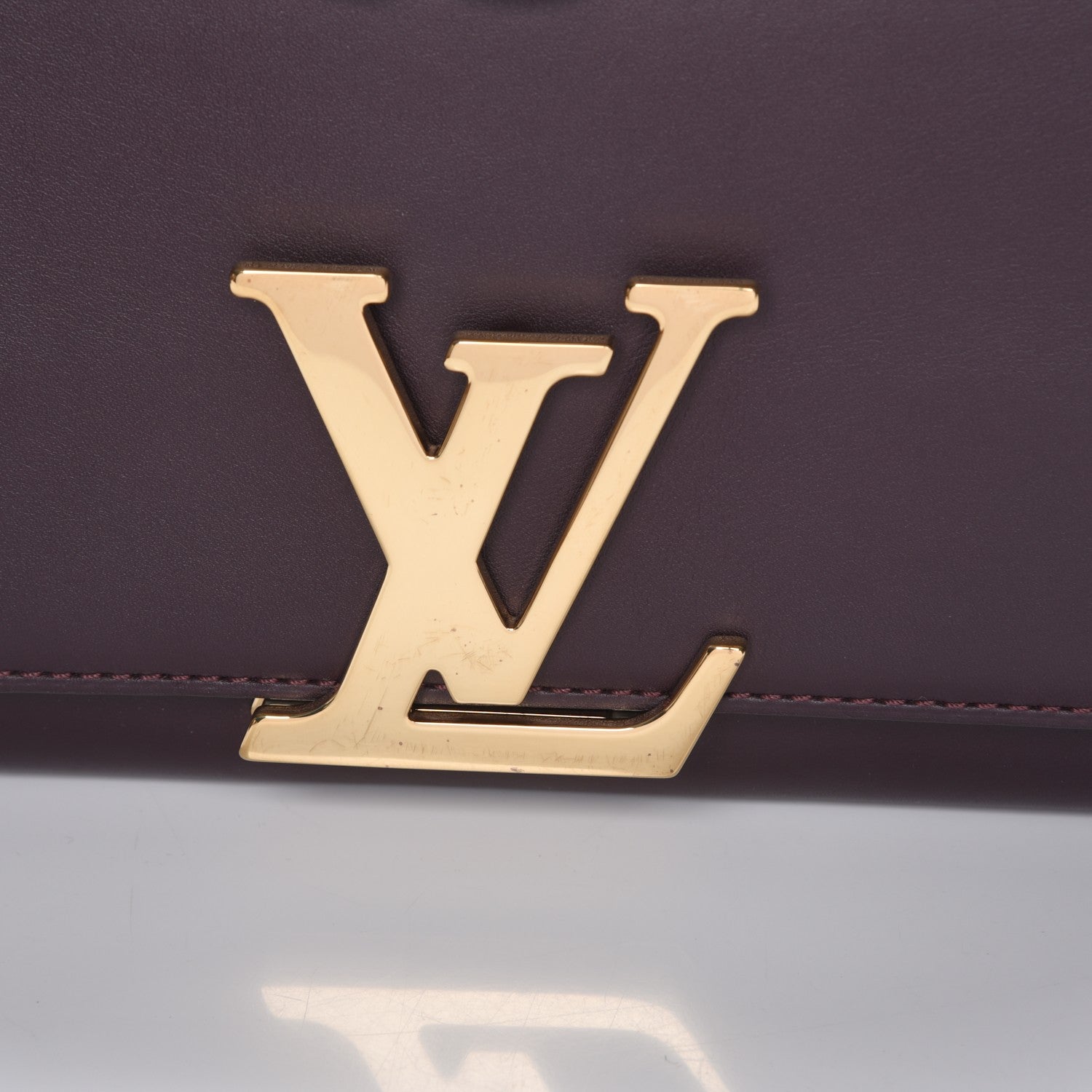 Louis Vuitton Calfskin Chain Louise GM Amarante 6 of 8