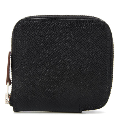 Hermes Epsom Silk'in Coin Purse Black Bleu Brume 1 of 7