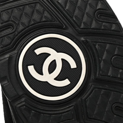 Chanel Suede Calfskin Mixed Fibers CC Sneakers 37 Black 6 of 9