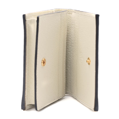 Gucci GG Supreme Monogram Textured Dollar Calfskin Web Ophidia Card Case Beige Ebony Mystic White 5 of 7