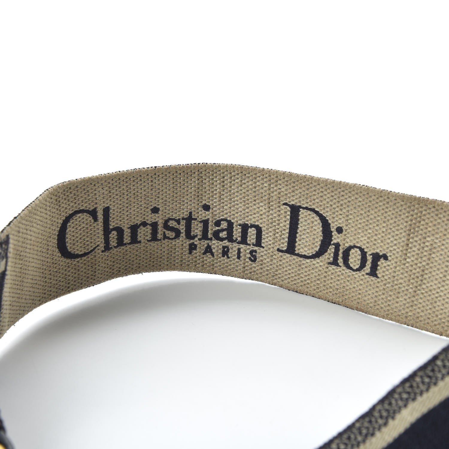 Christian Dior Canvas Embroidered Shoulder Strap Blue 3 of 5