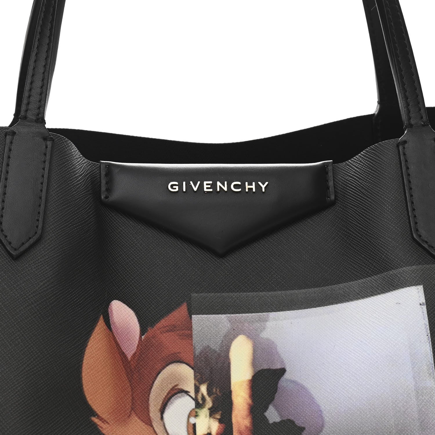Givenchy Textured Coated Canvas Bambi Print Large Antigona Tote Black 9 of 11