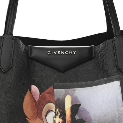 Givenchy Textured Coated Canvas Bambi Print Large Antigona Tote Black 9 of 11