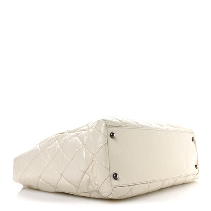 Chanel Glazed Crackled Calfskin Reissue Tote White 4 of 10