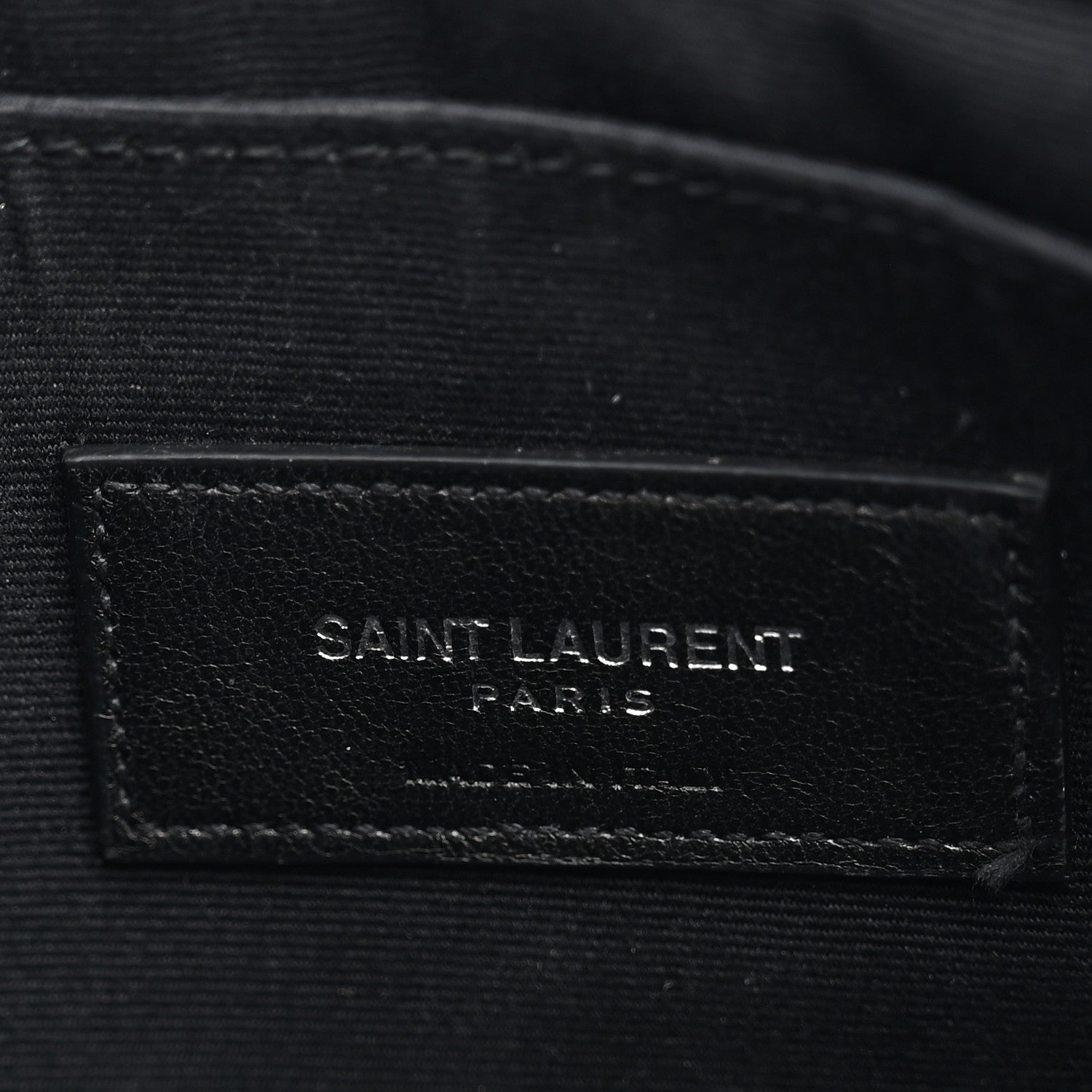 Saint Laurent Calfskin Matelasse Chevron Monogram A5 Wristlet Black 6 of 8