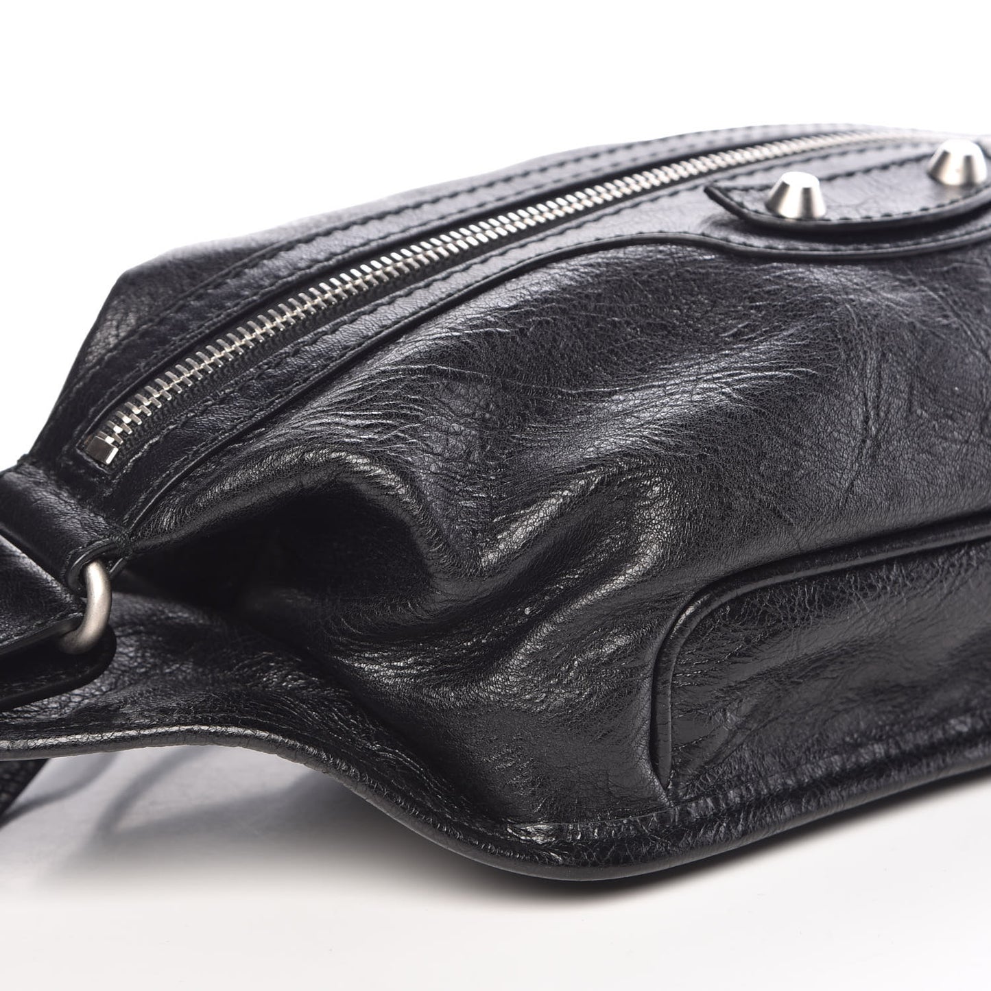 Lambskin Classic Hardware Neo Lift Hip Bag Black