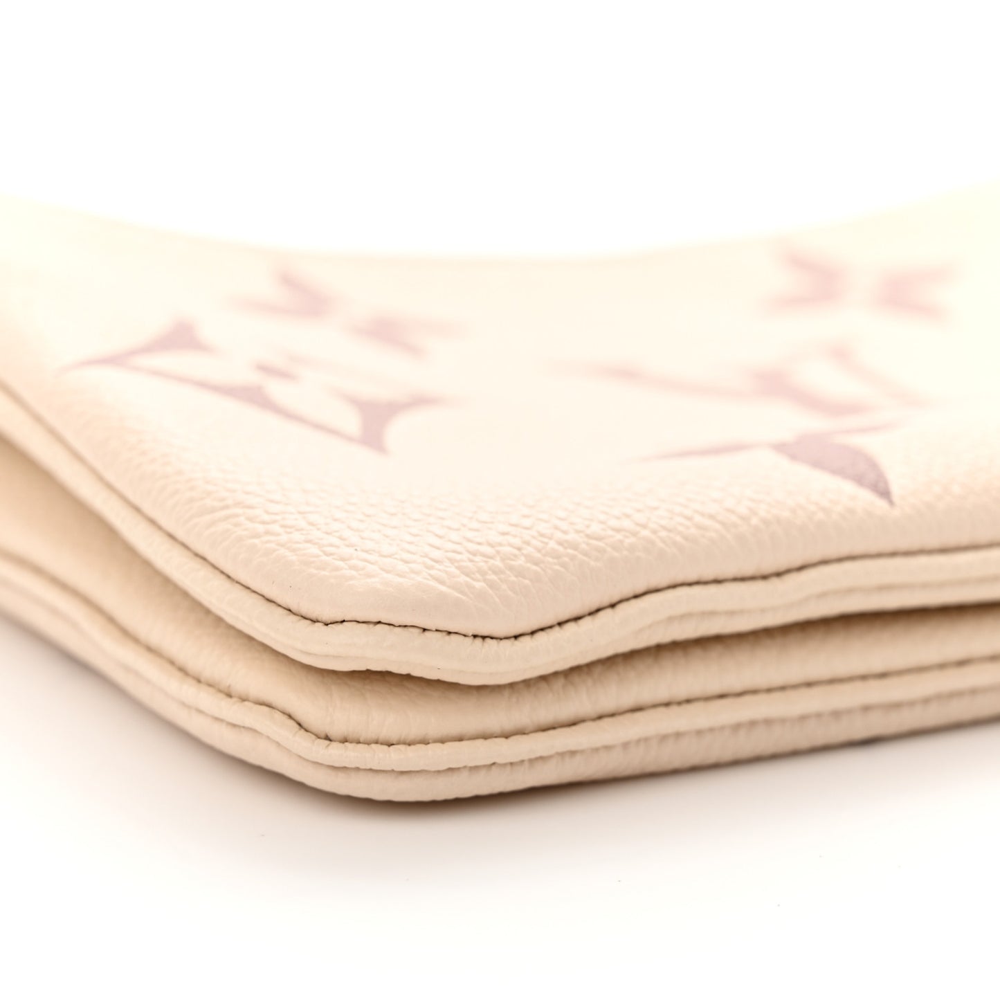 Empreinte Monogram Giant Double Zip Pochette Creme Bois de Rose