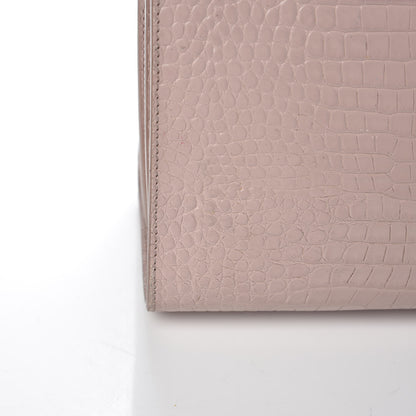 Saint Laurent Calfskin Crocodile Embossed Baby Sac De Jour Rose Antic 22 of 29