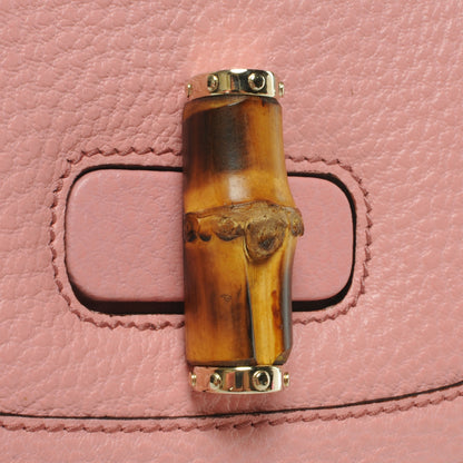 Gucci Calfskin Bamboo Top Handle Bag Pink 5 of 8