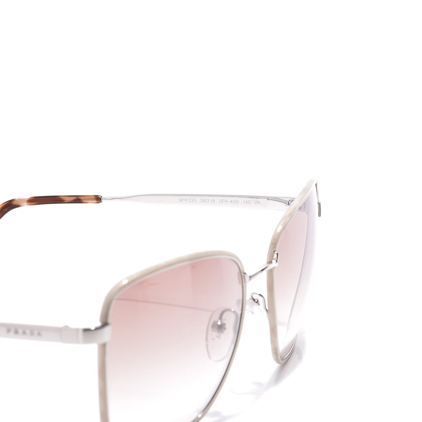 Gradient Aviator Sunglasses SPR 52S Ivory Silver