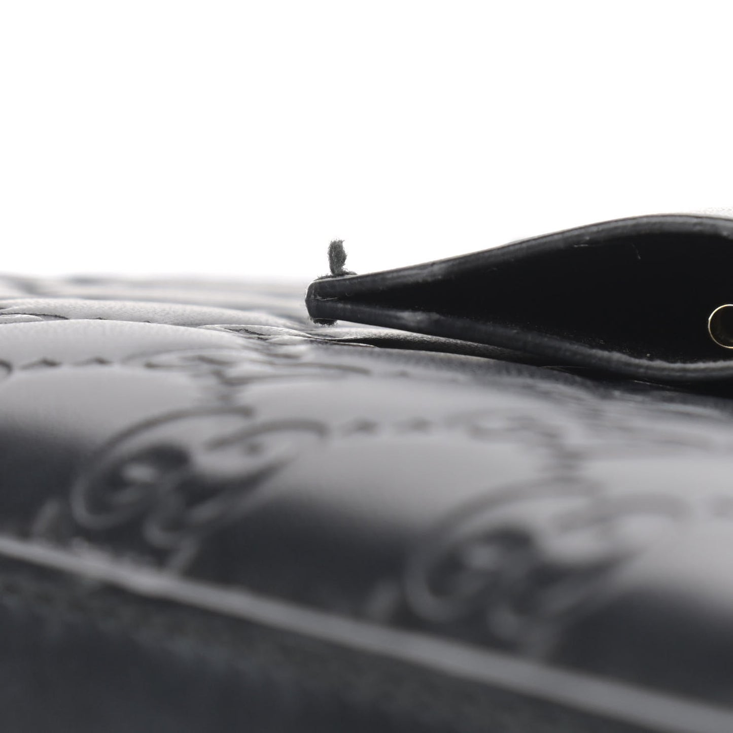 Guccissima Signature Small Padlock Top Handle Bag Black