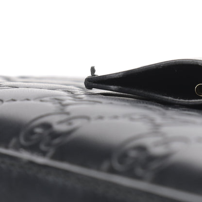 Gucci Guccissima Signature Small Padlock Top Handle Bag Black 11 of 16