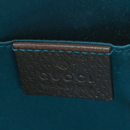 Gucci GG Supreme Monogram Textured Dollar Calfskin Web Small Ophidia Dome Shoulder Bag Beige Ebony New Acero 6 of 11