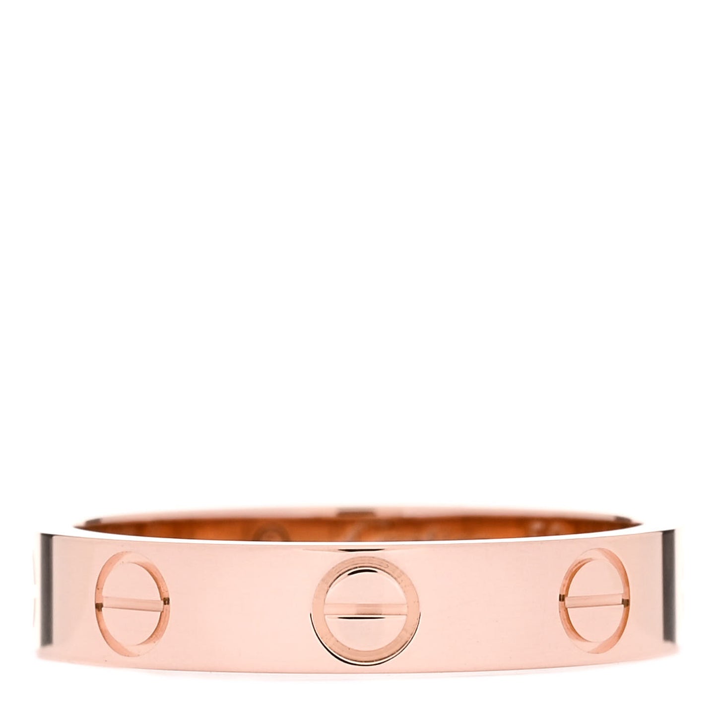 18K Pink Gold 3.5mm LOVE Wedding Band Ring 50 5.25