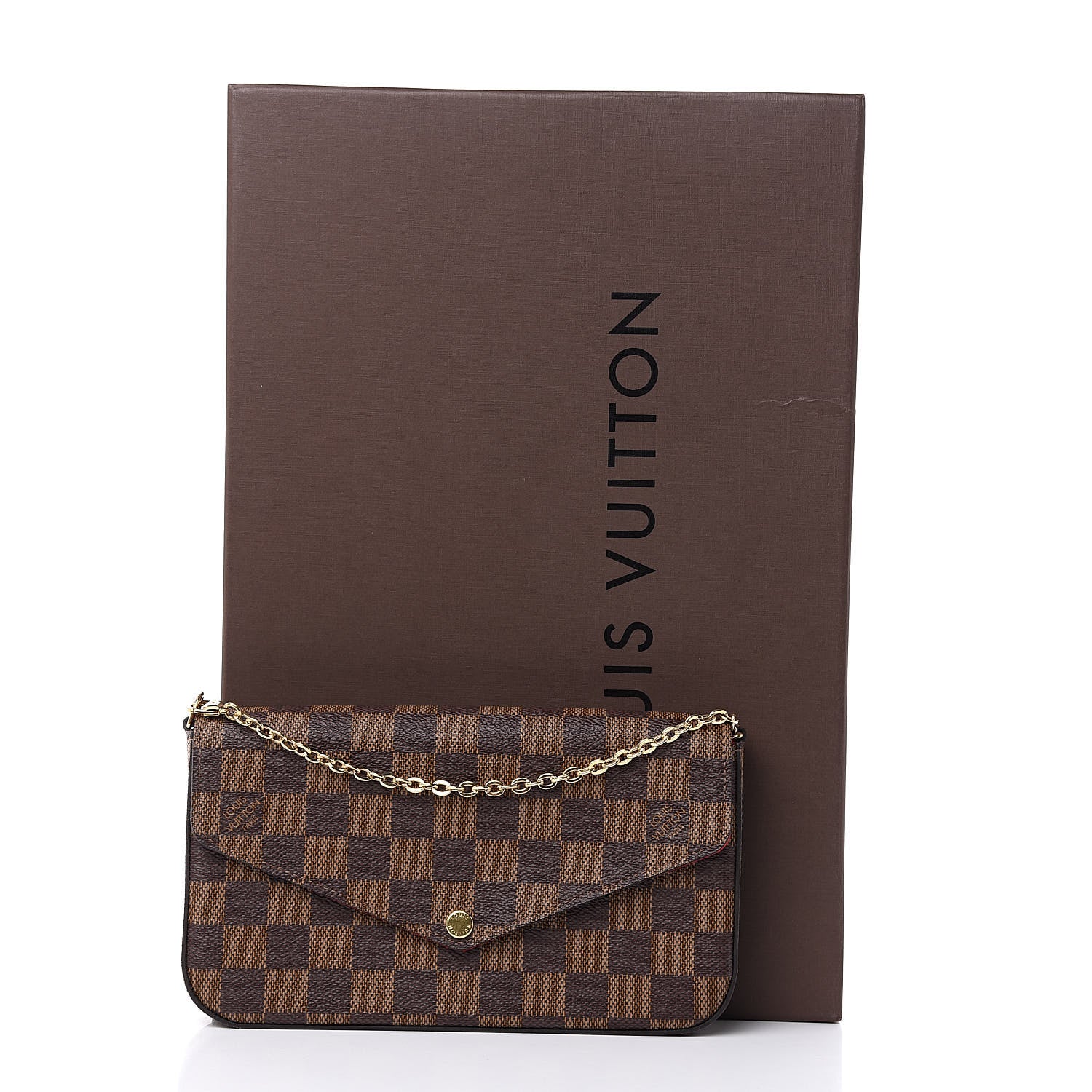 Louis Vuitton Damier Ebene Pochette Felicie Chain Wallet 11 of 11