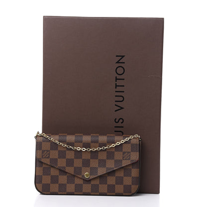 Louis Vuitton Damier Ebene Pochette Felicie Chain Wallet 11 of 11