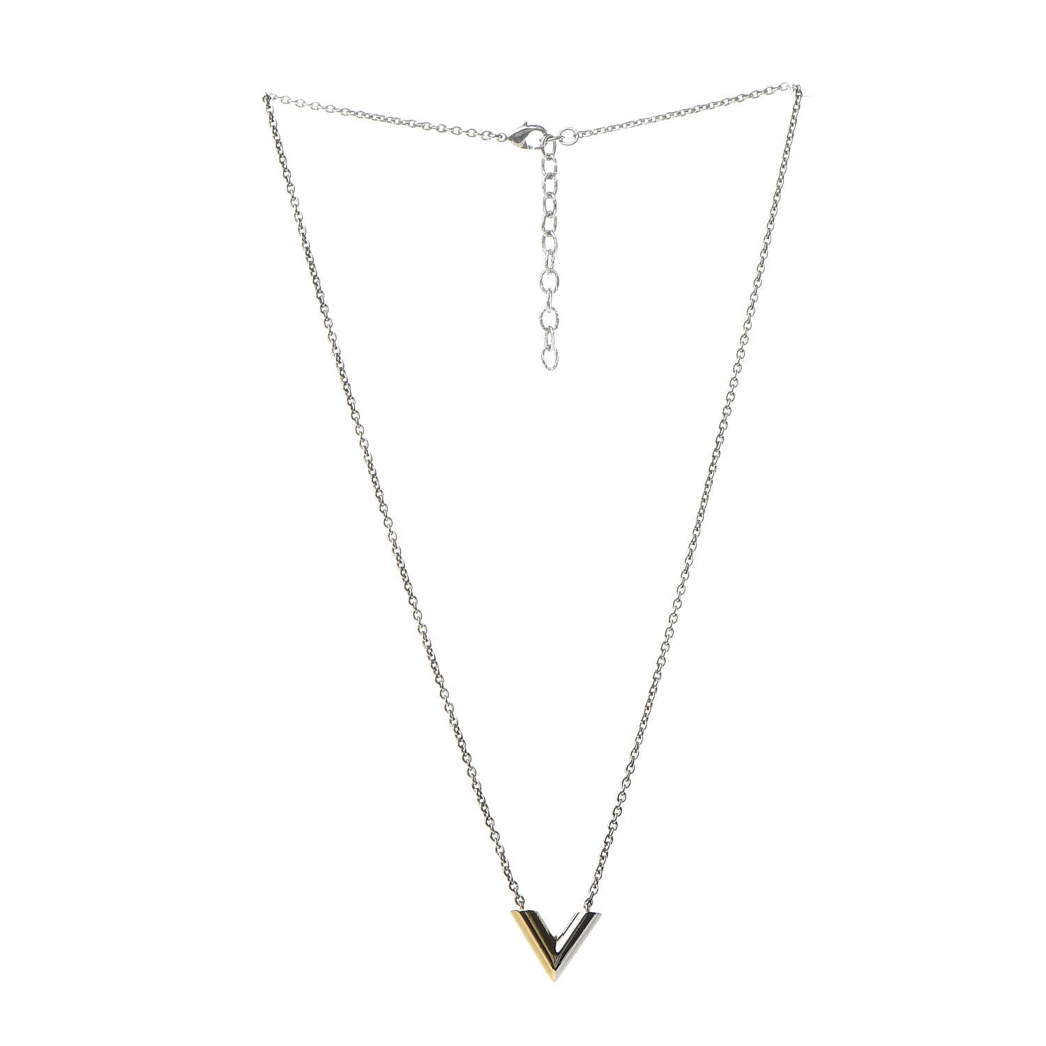 Louis Vuitton Essential V Necklace Silver 3 of 6