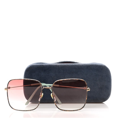 Gucci Metal Square Frame Sunglasses GG0443S Gold Pink 7 of 7