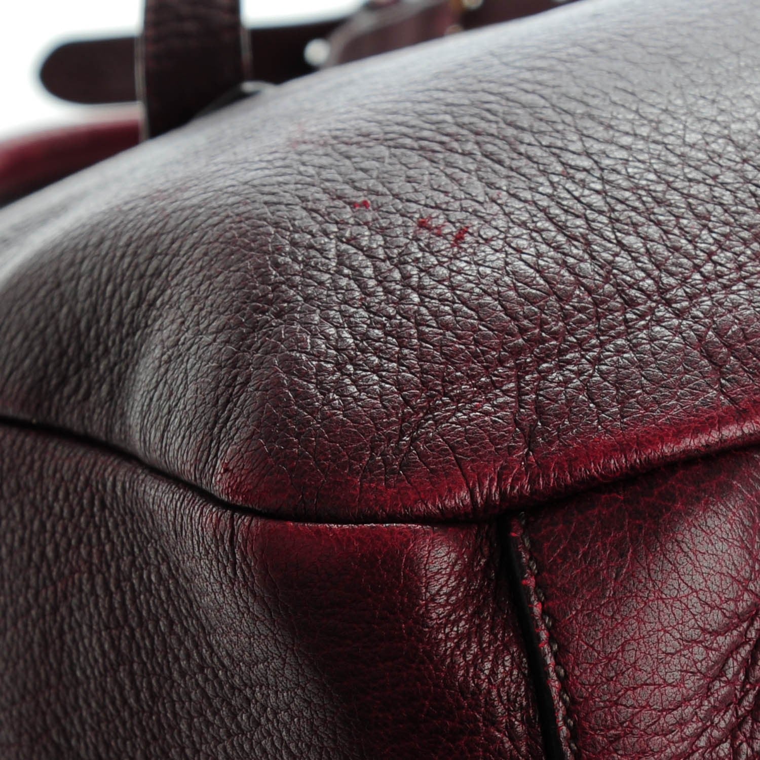 Prada Cervo Deerskin Bauletto Amaranto 5 of 9