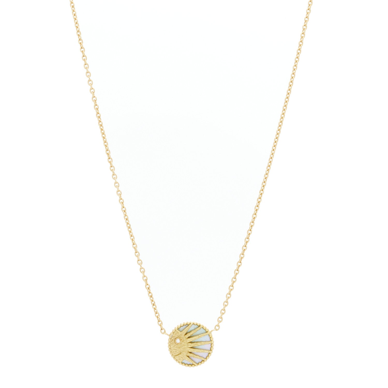 Christian Dior 18K Yellow White Gold Diamond Black Onyx Mother of Pearl Rose Celeste Pendant Necklace 1 of 8