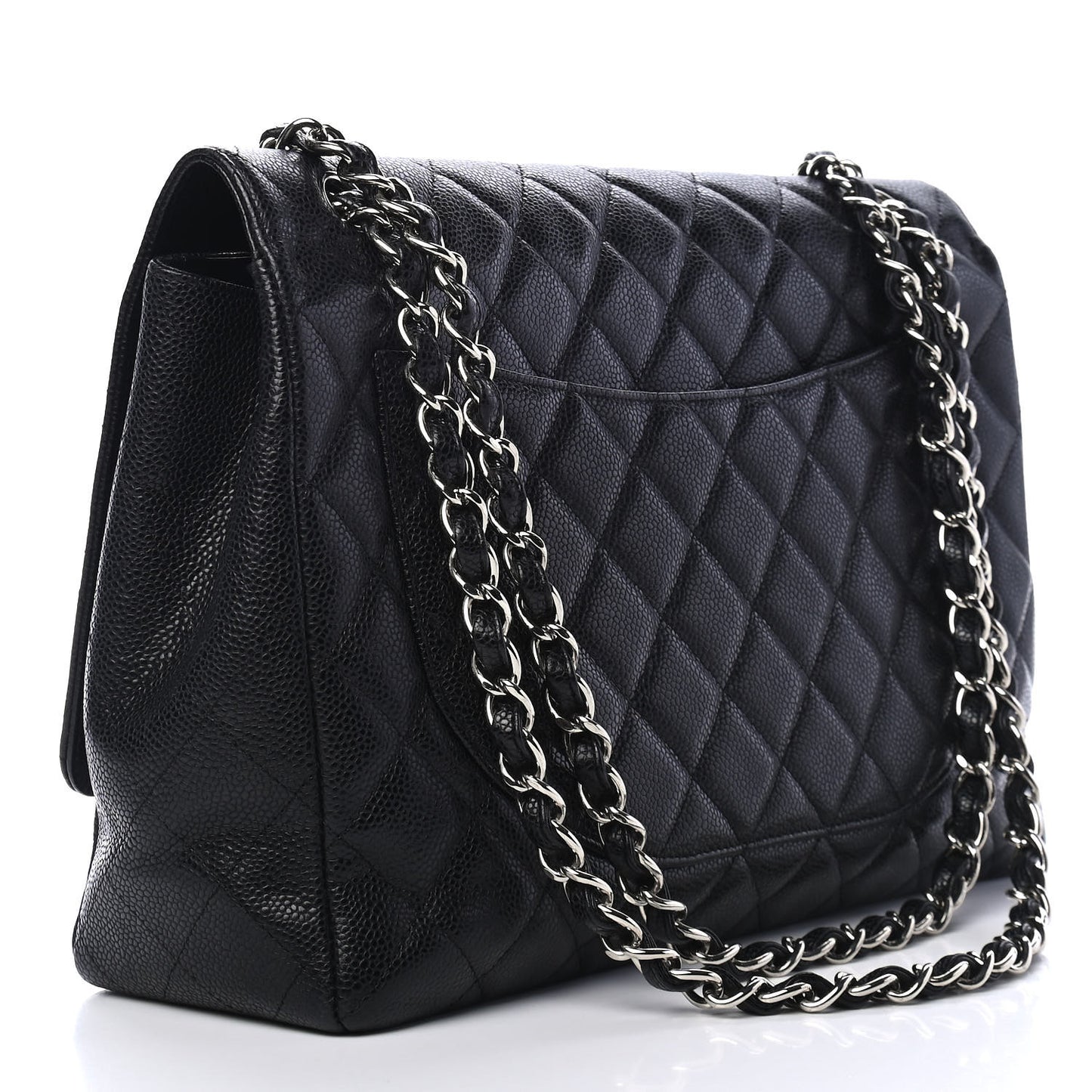 Caviar Quilted Maxi Single Flap Black
