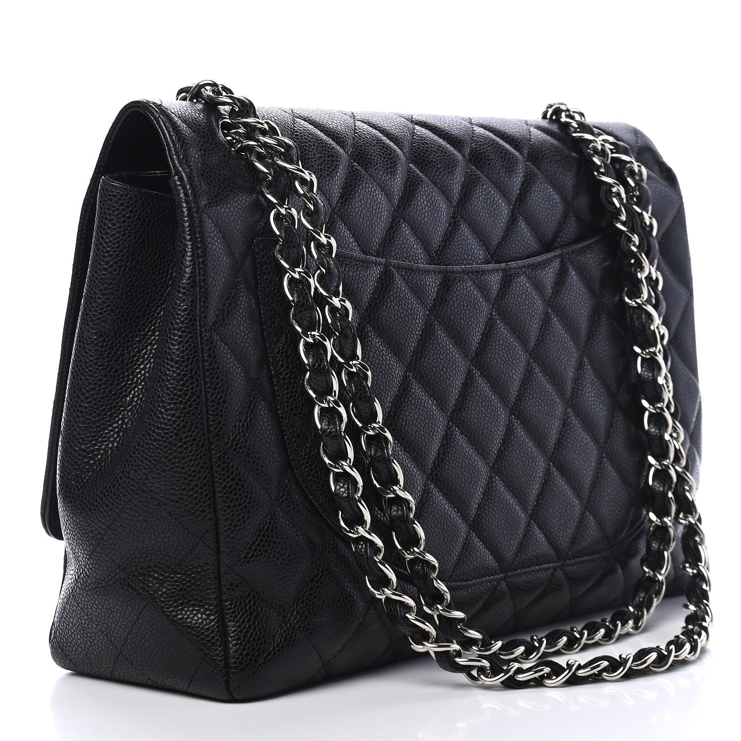 Chanel Caviar Quilted Maxi Single Flap Black 2 of 9