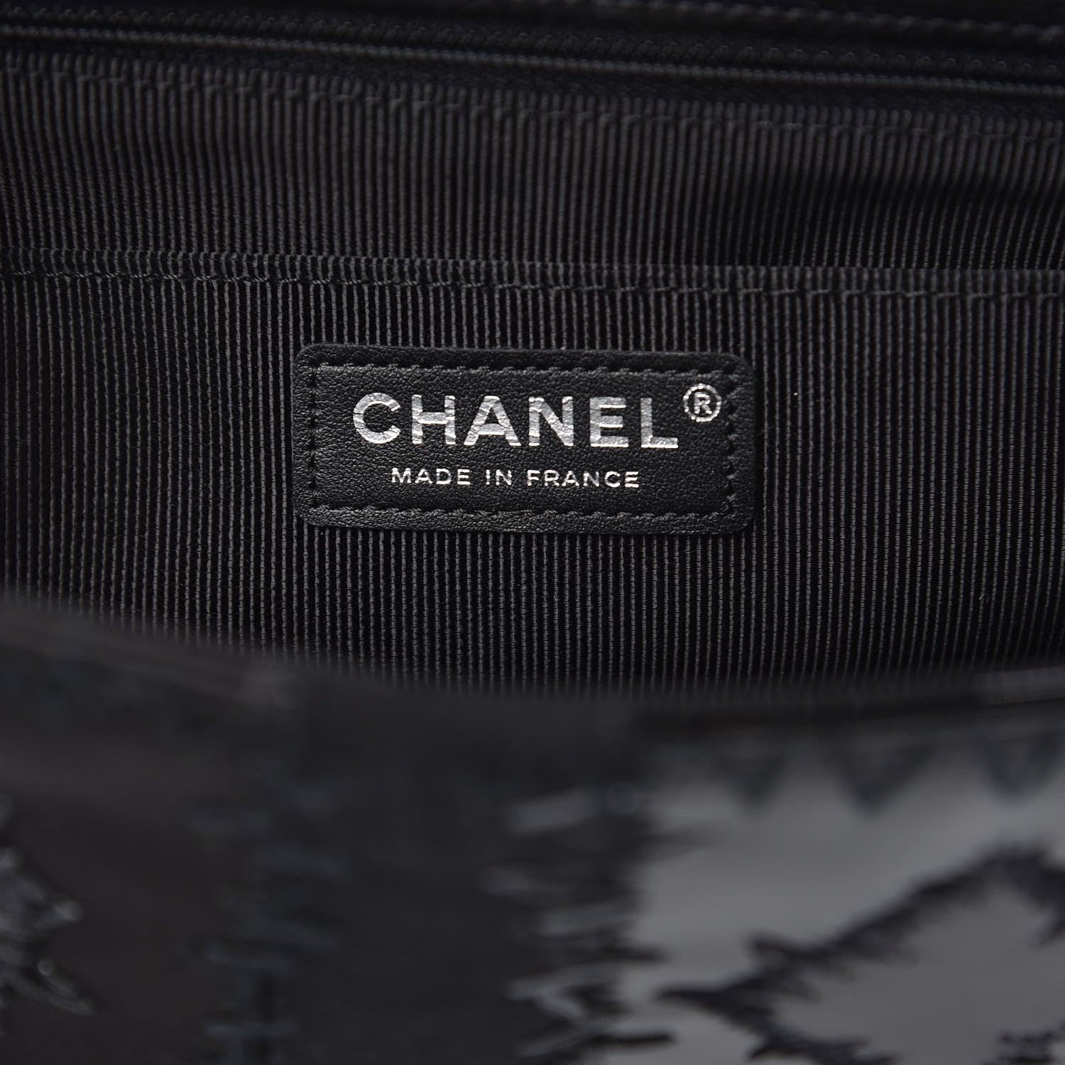 Chanel Tweed Patchwork Jumbo Single Flap Black 6 of 11
