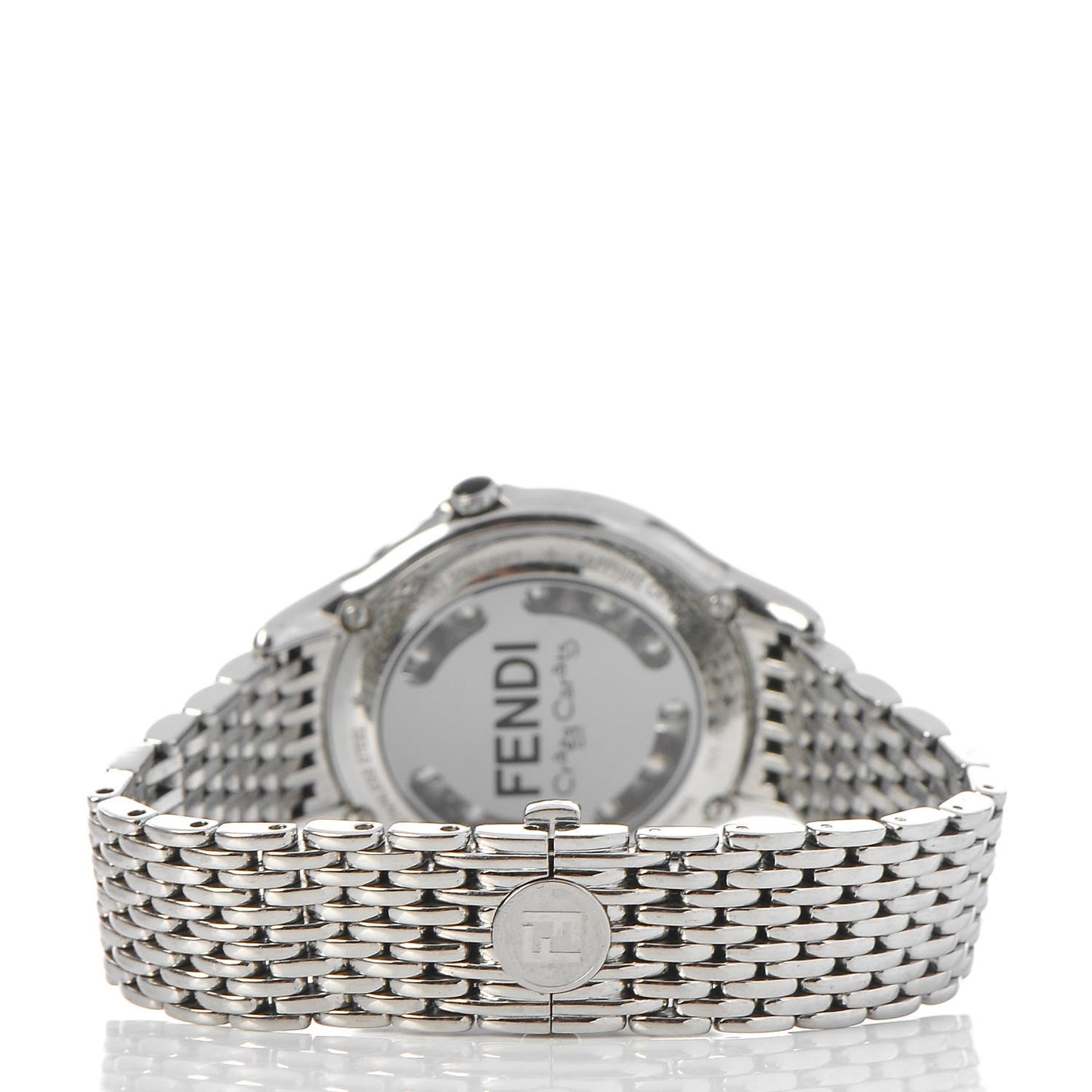 Stainless Steel Diamond Topaz 38mm Crazy Carats Rotating Gem Quartz Watch