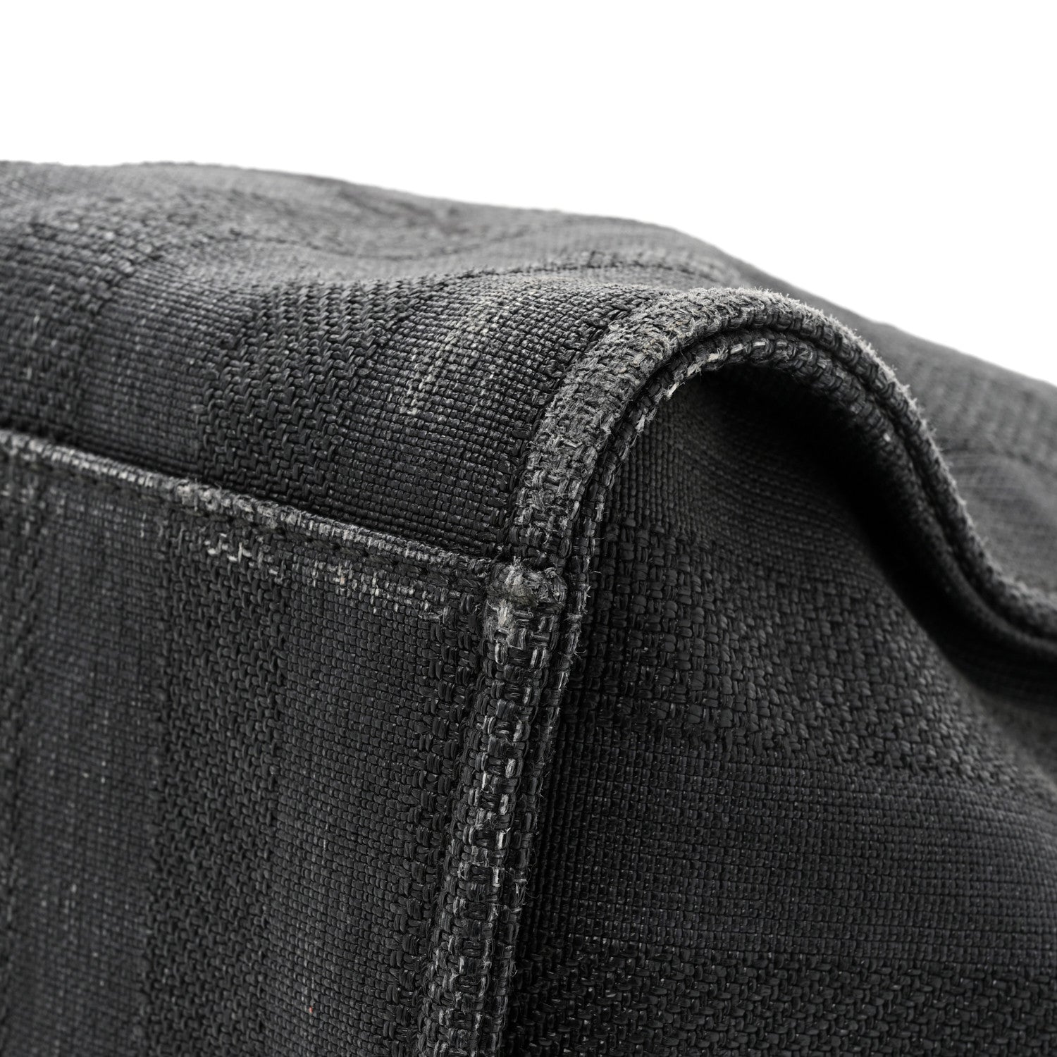 Chanel Mixed Fibers Calfskin Striped Medium Deauville Tote Black 15 of 17