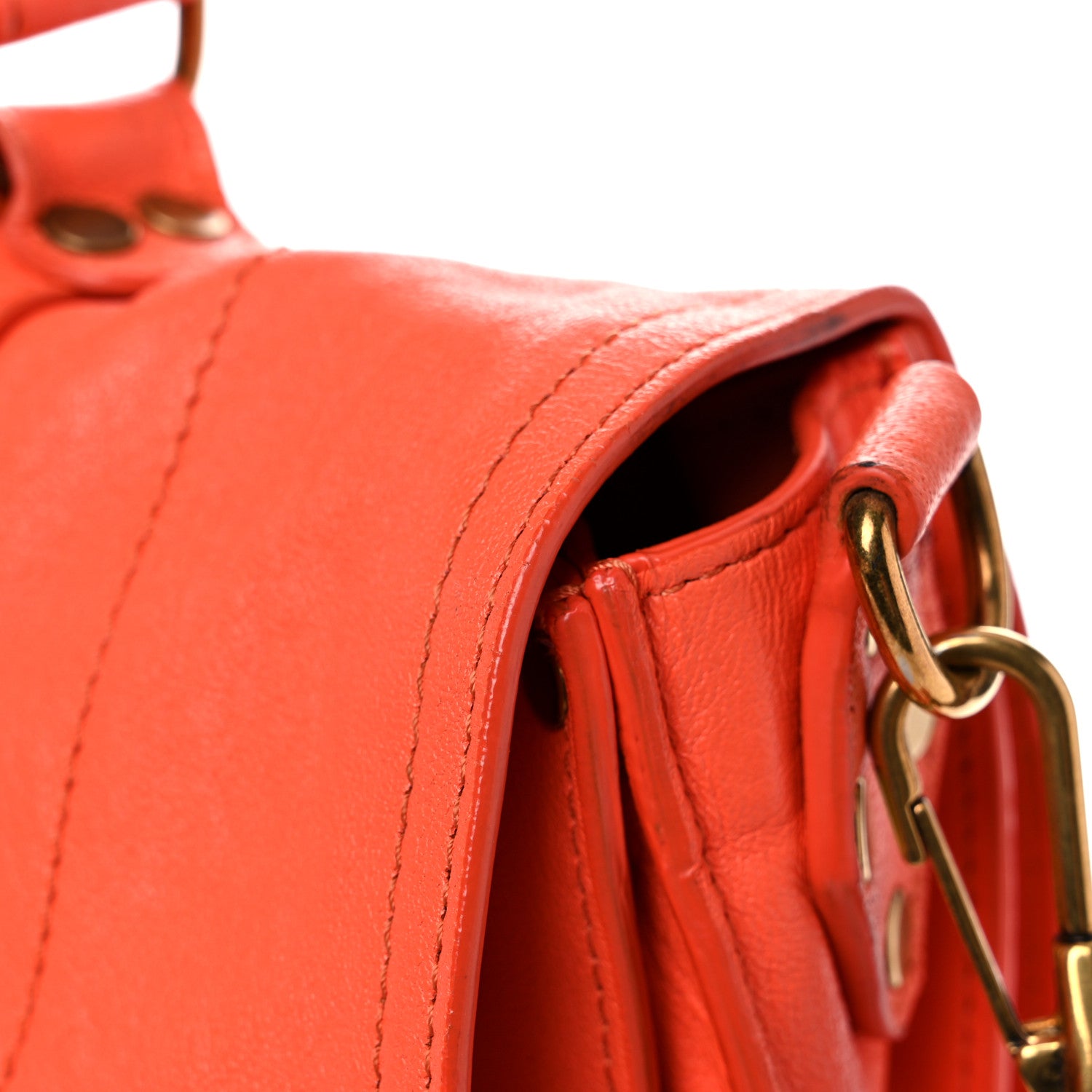 Proenza Schouler Lambskin Large PS1 Satchel Grapefruit 17 of 21