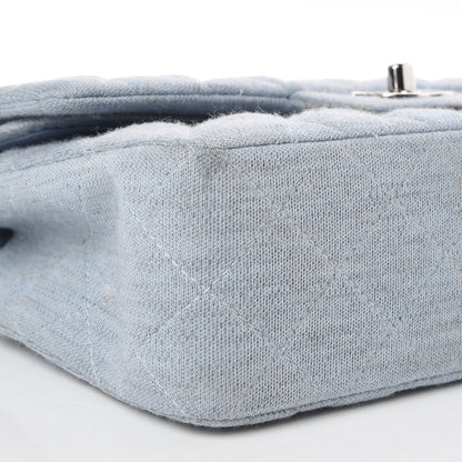 Chanel Jersey Quilted Small Double Flap Blue 5 of 12