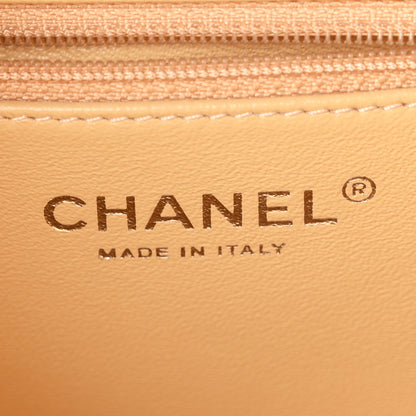Chanel Raffia Calfskin CC Filigree Vanity Case White 6 of 10