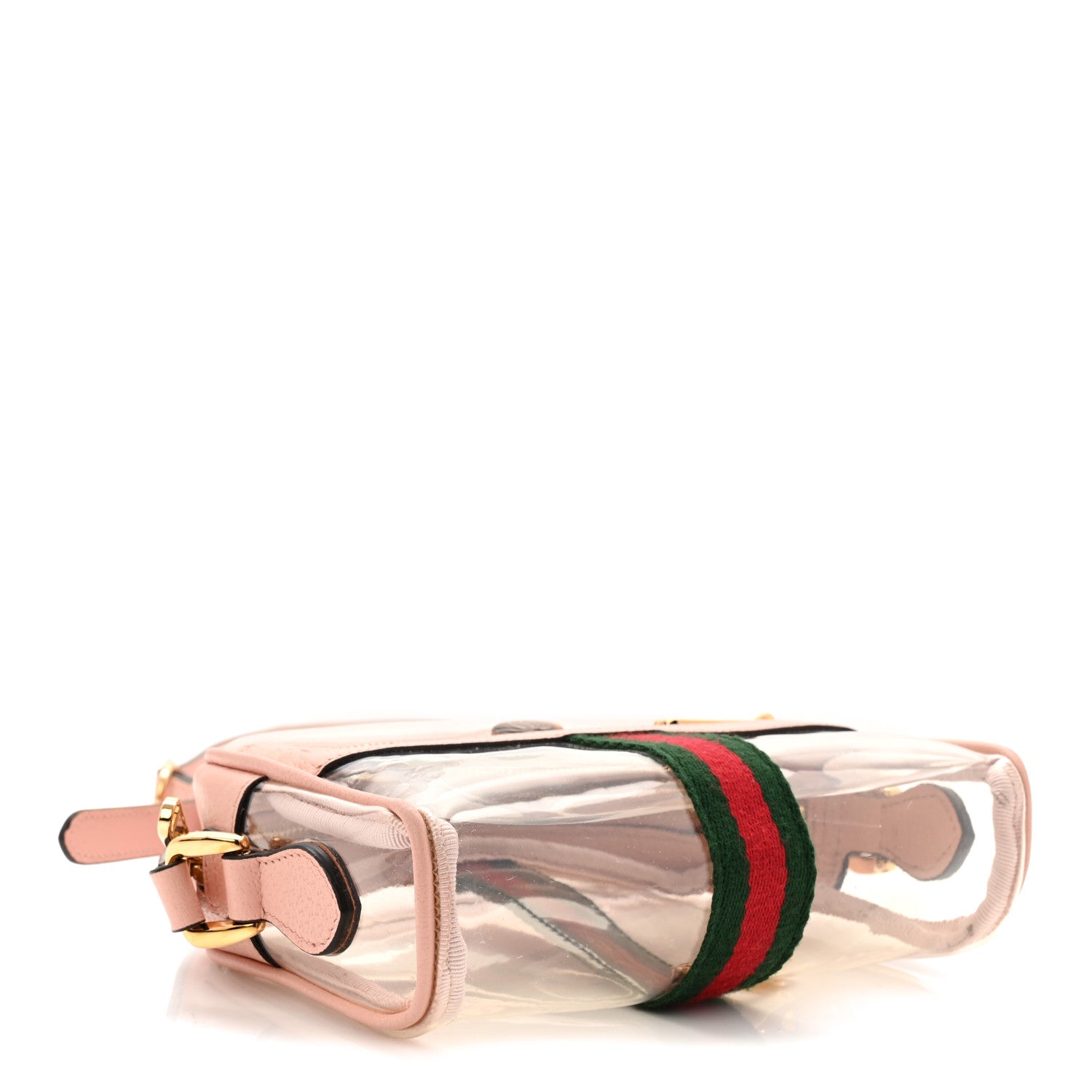 Gucci Vinyl Web Mini Ophidia Transparent Shoulder Bag Perfect Pink 9 of 28