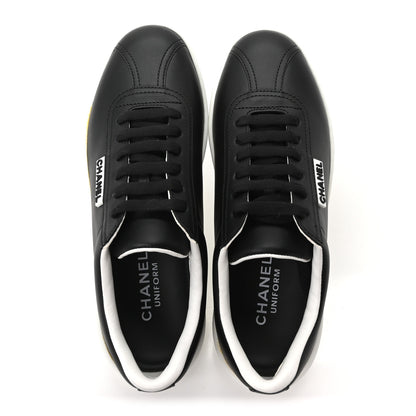 Chanel Calfskin CC Womens Sneakers 35.5 Black 2 of 10