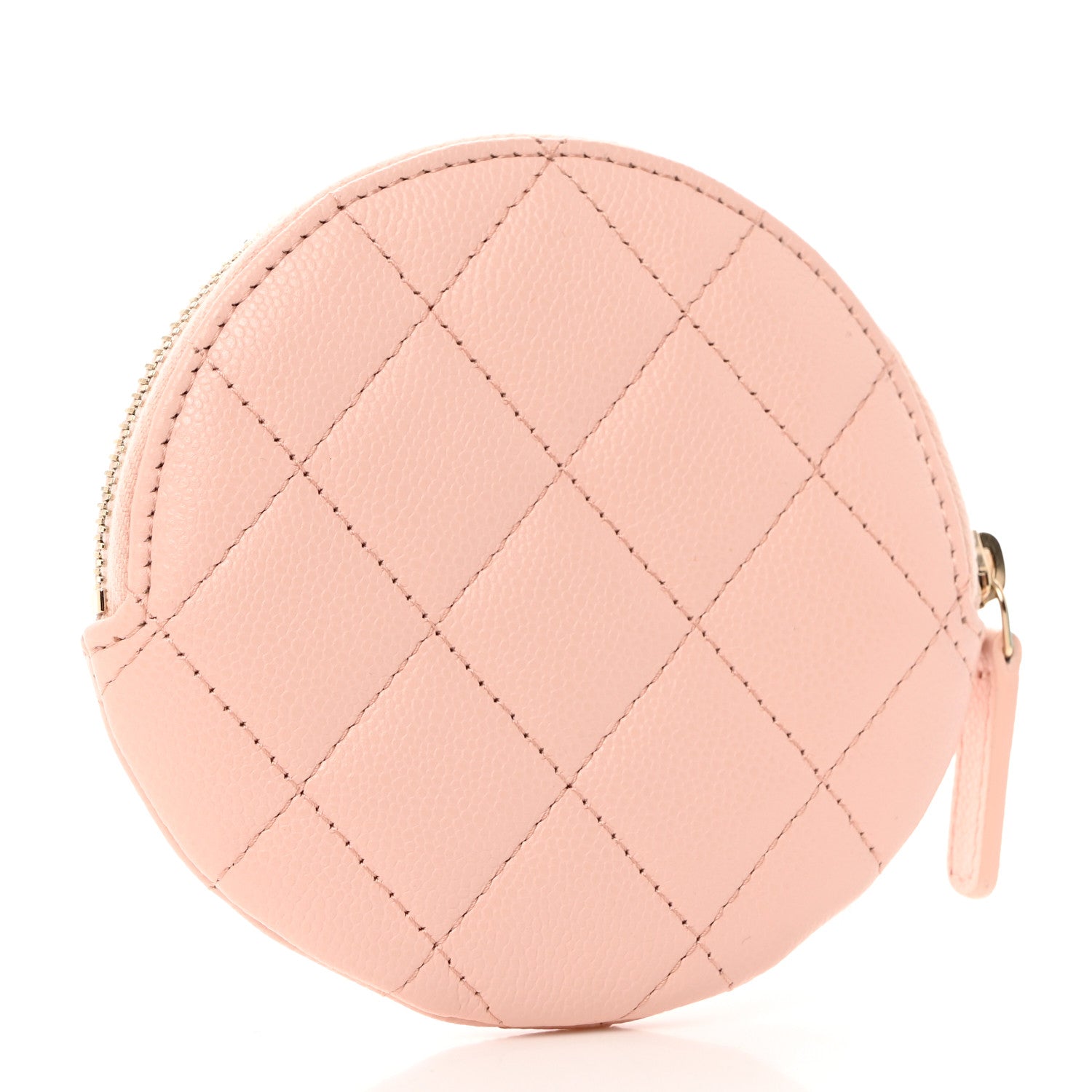 Chanel Caviar Quilted Zip Around Coin Purse Light Pink 3 of 8