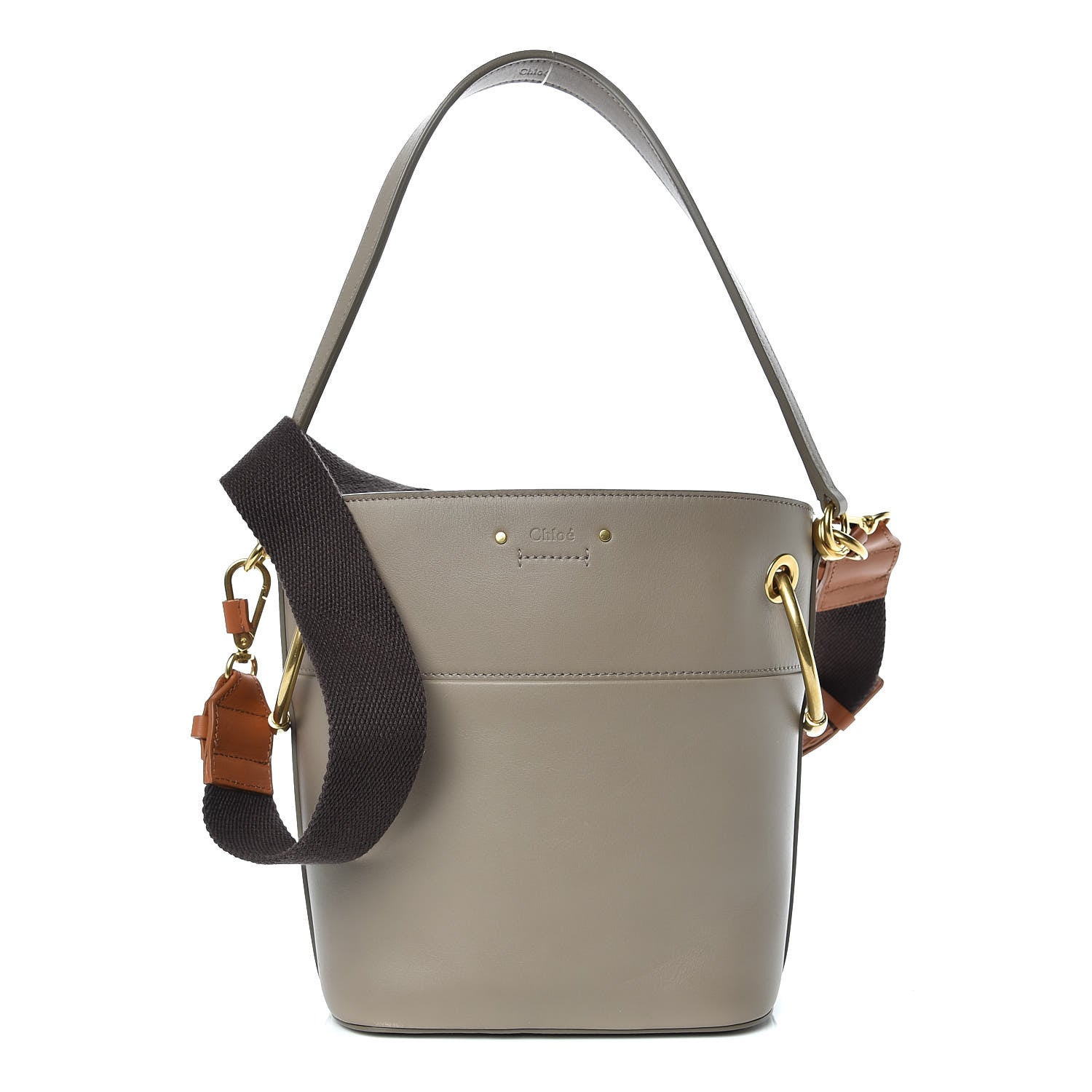 Chloe Smooth Calfskin Small Roy Bucket Bag Motty Grey 1 of 11