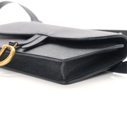 Christian Dior Grained Calfskin Saddle Belt Bag Black 10 of 13