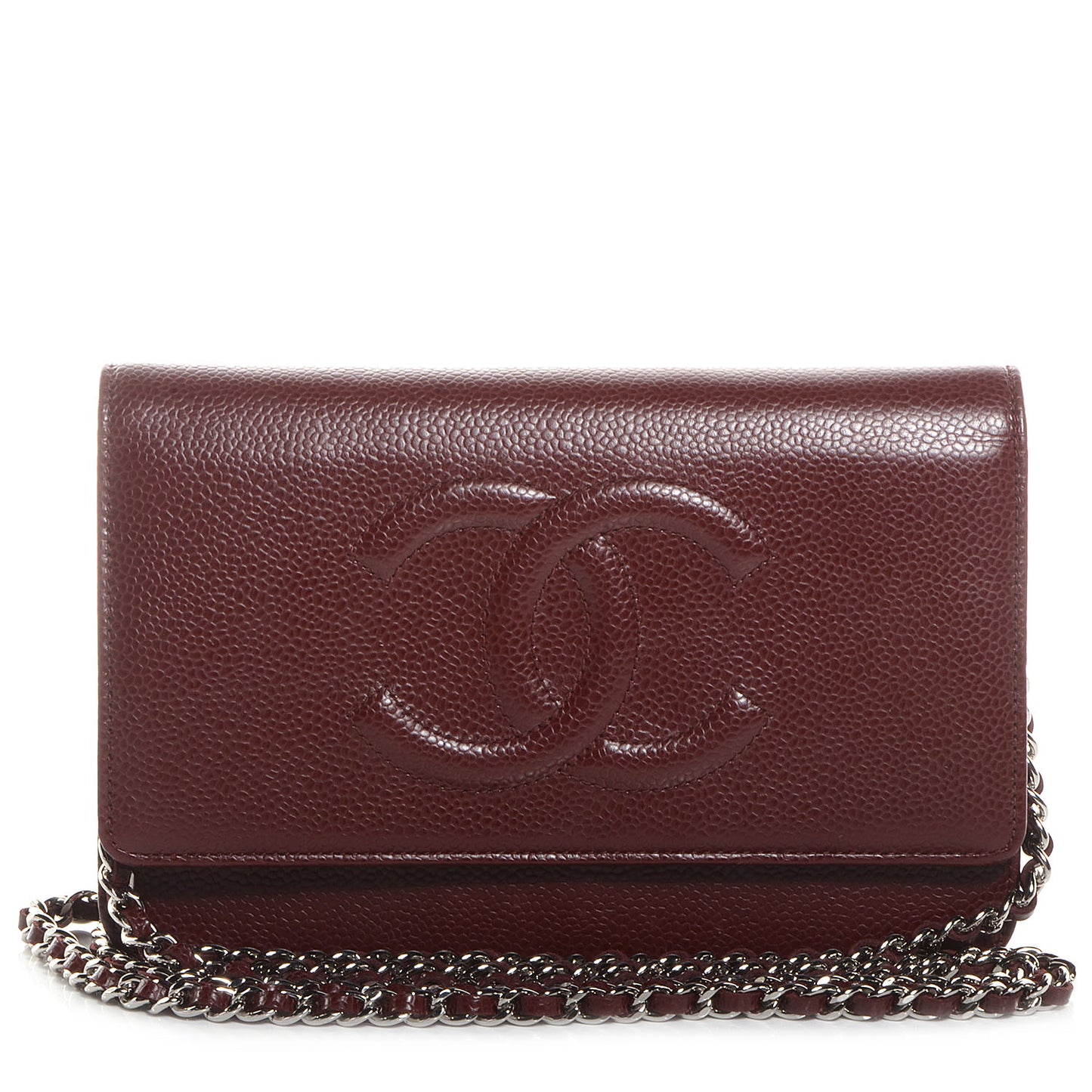 Caviar Timeless CC Wallet on Chain WOC Dark Red