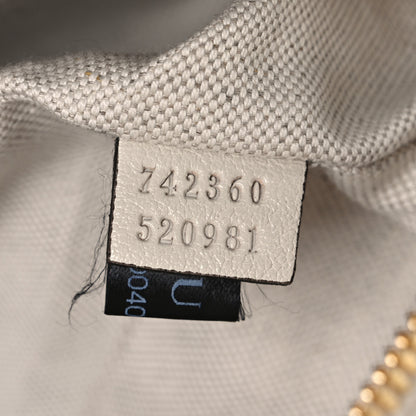 Gucci Sakai Be Green Calfskin Diagonal Stitched Small Blondie Shoulder Bag Mystic White 7 of 12