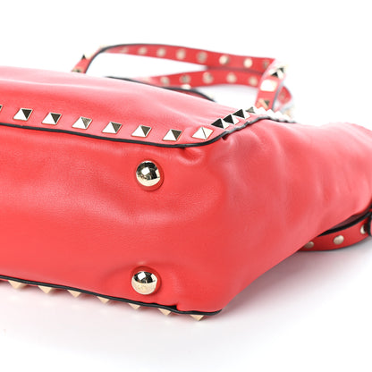 Valentino Garavani Vitello Mini Rockstud Tote Deep Orange 8 of 8