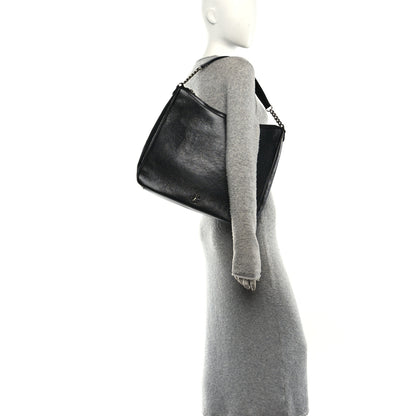 Jimmy Choo Lambskin Large JC Soft Hobo Bag Black 2 of 9