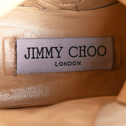 Jimmy Choo Grained Calfskin Crystal Embellished Cruz Combat Boots 37.5 White 7 of 7