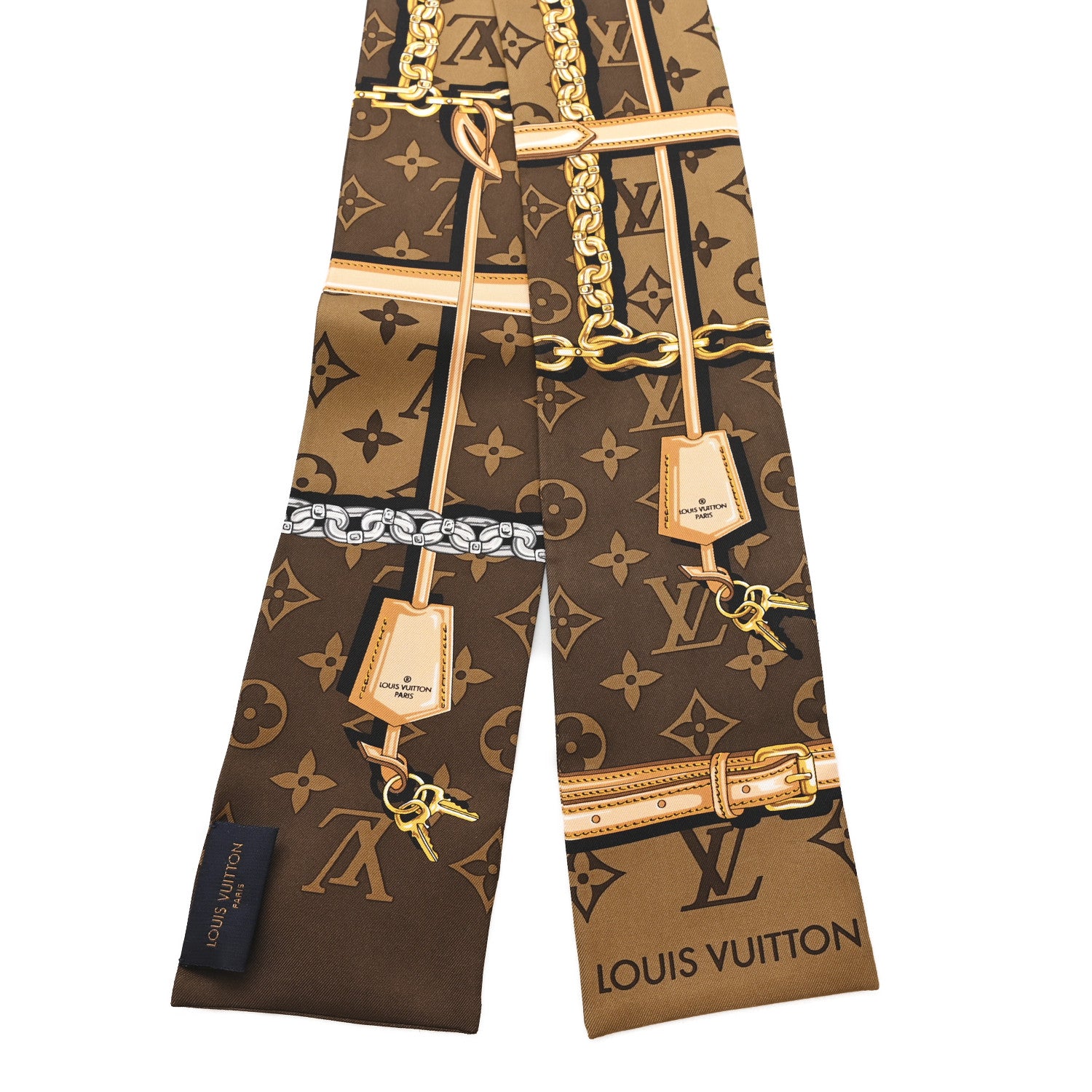 Louis Vuitton Silk Monogram Confidential Bandeau Brown 2 of 3