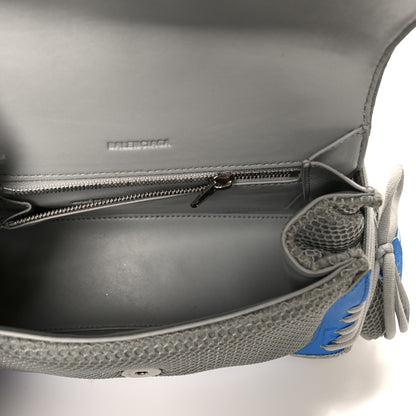 Balenciaga Faux Calfskin Fabric Small Sneakerhead Top Handle Bag Blue Grey 5 of 7