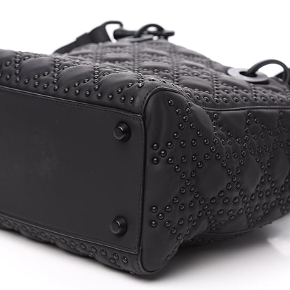 Christian Dior UItra Matte Calfskin Cannage Studded Medium Supple Lady Dior Black 8 of 9