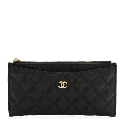 Chanel Caviar Quilted Classic Zip Pouch Black 1 of 8