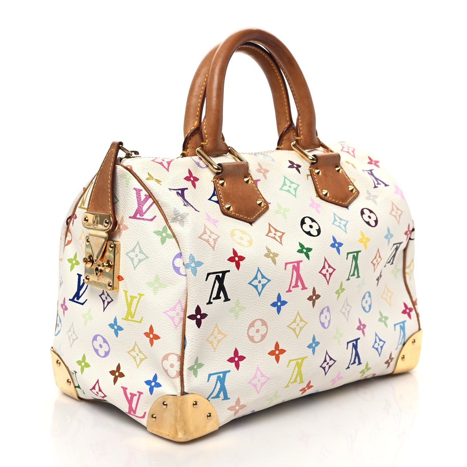 Louis Vuitton Monogram Multicolor Speedy 30 White 3 of 12